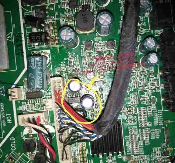 海爾LE32B50在閉路電視狀態(tài)開機后死機，視頻狀態(tài)正常，且AV/TV均無聲１